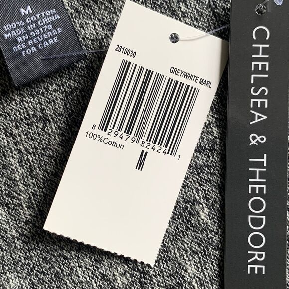 Chelsea & Theodore Open Sweater Vest Grey White Mark Bottom Fringe Side Pockeeds - Picture 12 of 12